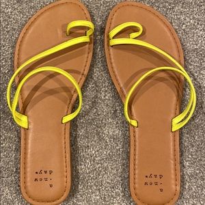 Neon Yellow Sandals